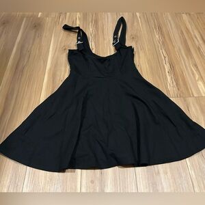 Hot Topic Black Suspenders Skirt with Pockets Size Small